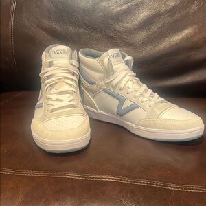 Vans Men's High-Top Sneakers - White and Blue